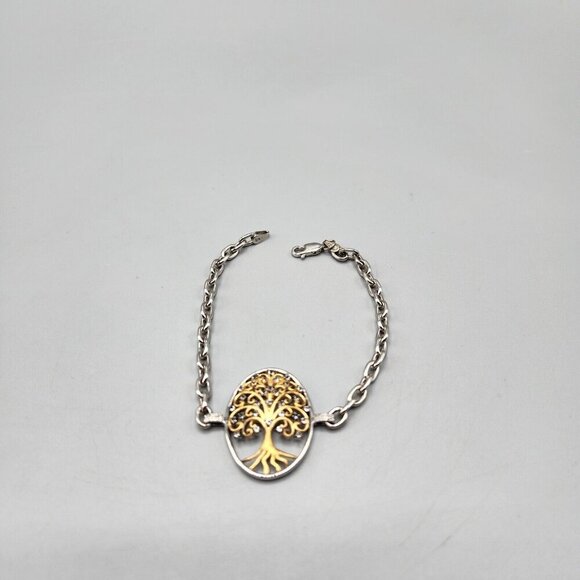 Tree of Life Chain Bracelet Vermeil Sterling Silver Filigree 925 JWBR India - Picture 2 of 13